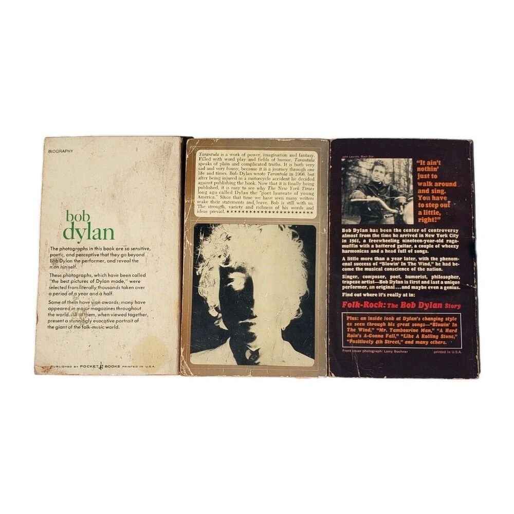 Lot Of 3 PB Books: Tarantula A Novel by Bob Dylan, Folk-Rock, Bob Dylan 1966-73 - Picture 2 of 16